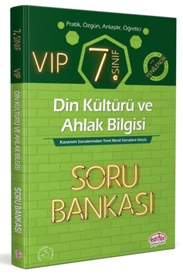 Editör 7. Sınıf VIP Din Kültürü ve Ahlak Bilgisi Soru Bankası - Editör Yayınları