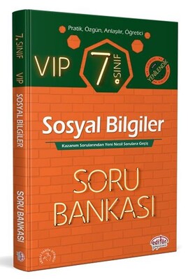 Editör 7. Sınıf VIP Sosyal Bilgiler Soru Bankası - Editör Yayınları