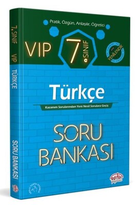 Editör 7. Sınıf VIP Türkçe Soru Bankası - Editör Yayınları