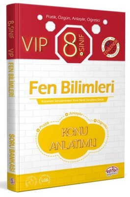 Editör 8. Sınıf VIP Fen Bilimleri Konu Anlatımlı - Editör Yayınları