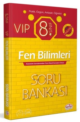 Editör 8. Sınıf VIP Fen Bilimleri Soru Bankası - Editör Yayınları