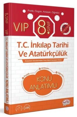 Editör 8. Sınıf VIP T.C. İnkılap Tarihi ve Atatürkçülük Konu Anlatım - 1