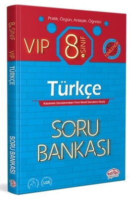 Editör 8. Sınıf VIP Türkçe Soru Bankası - Editör Yayınları