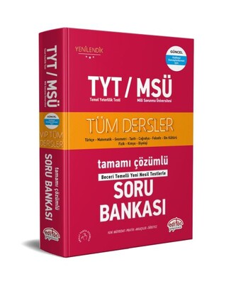 Editör TYT / MSÜ Tüm Dersler Çözümlü Soru Bankası - Editör Yayınları