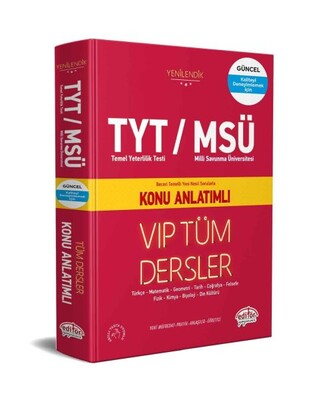 Editör TYT MSÜ VIP Tüm Dersler Konu Anlatımlı - Editör Yayınları