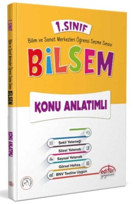 Editör Yayınları 1. Sınıf Bilsem Konu Anlatımlı - Editör Yayınları