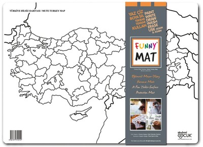 Funny Mat - Türkiye Dilsiz Haritası 33,5x48cm - Akademi Çocuk