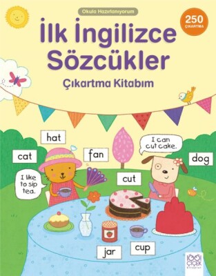 İlk İngilizce Sözcükler Çıkartma Kitabım- 250 Çıkartma - 1001 Çiçek Kitaplar