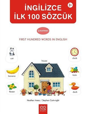 İngilizce İlk Yüz Sözcük Çıkartma Kitabı - 1001 Çiçek Kitaplar