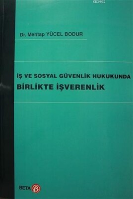 İş ve Sosyal Güvenlik Hukukunda Birlikte İşverenlik - Beta Basım Yayım