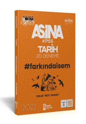 İsem Yayıncılık 2022 Aşina Farkındaİsem KPSS Tarih 20 Deneme - 1