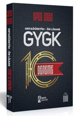 İsem Yayıncılık 2022 KPSS Ortaöğretim-Ön Lisans GYGK 10 Deneme - 1