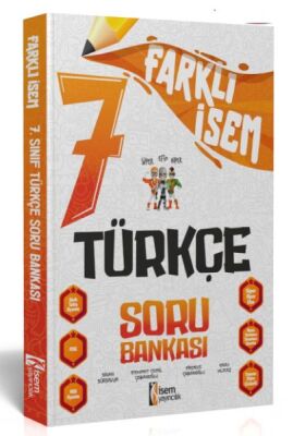 İsem Yayıncılık 2024 Farklı İsem 7.Sınıf Türkçe Soru Bankası - 1