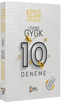 İsem Yayıncılık KPSS Lisans GY GK Tamamı Çözümlü 10 Deneme - 1