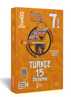 İsem Yayınları 7. Sınıf Türkçe 15 Çözümlü Deneme - 1