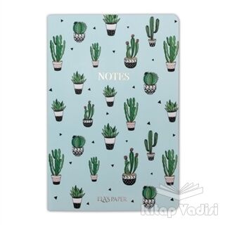 Kaktüs Mavi Notebook - Defter - 1