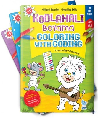 Kodlamalı Boyama (4 Kitap) - Minik Damla