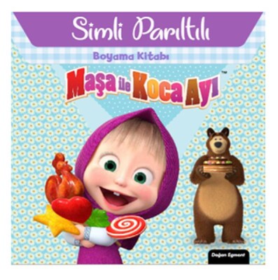 Maşa İle Koca Ayı - Simli Parıltılı Boyama Kitabı - Doğan Egmont