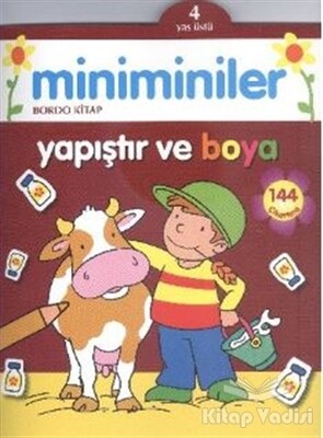 Miniminiler : Bordo Kitap Yapıştır ve Boya - Parıltı Yayınları