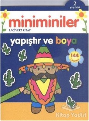 Miniminiler : Lacivert Kitap Yapıştır ve Boya - Parıltı Yayınları