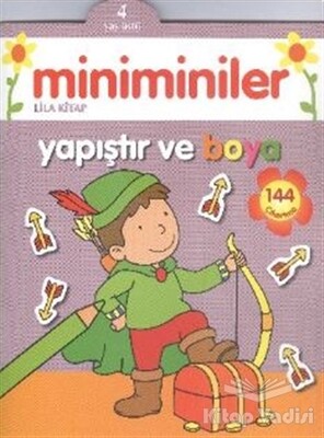 Miniminiler : Lila Kitap Yapıştır ve Boya - Parıltı Yayınları