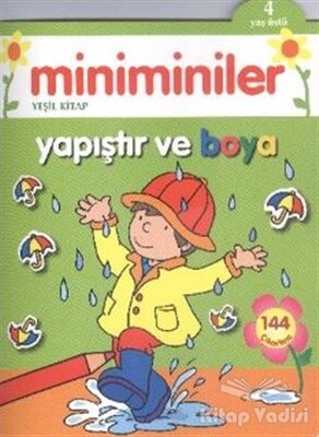 Miniminiler : Yeşil Kitap Yapıştır ve Boya - Parıltı Yayınları