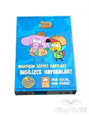 Muhtişim Eğitici Kartlar! - İngilizce Hayvanlar! - Eksik Parça Yayınları