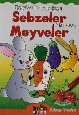 Noktaları Birleştir Boya - Sebzeler Meyveler - 1