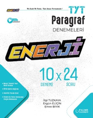 Palme Enerji Tyt Paragraf 10 Deneme Sınavı - Palme Yayıncılık