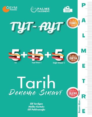 Palme TYT AYT 5+15+5 Tarih Deneme Sınavı - Palme Yayıncılık