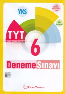 Palme YKS- TYT 6 Deneme Sınavı (Yeni) - Palme Yayıncılık