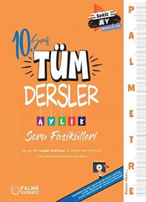 Palmetre 10. Sınıf Tüm Dersler Aylık Çalışma Fasikülleri - 1