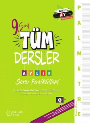 Palmetre 9. Sınıf Tüm Dersler Aylık Çalışma Fasikülleri - 1