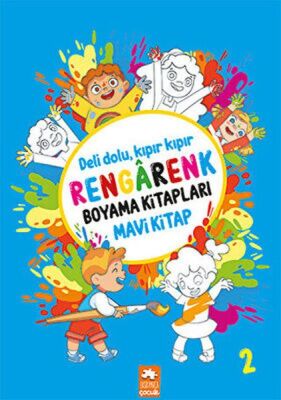 Rengarenk Boyama Kitabı 2 - Mavi Kitap - 1