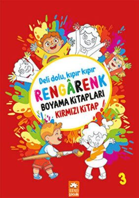 Rengarenk Boyama Kitabı 3 - Kırmızı Kitap - 1