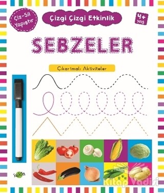 Sebzeler 4 Yaş ve Üstü - Çizgi Çizgi Etkinlik - Kukla Yayınları