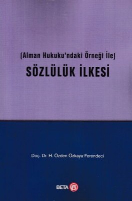 Sözlülük İlkesi - Beta Basım Yayım