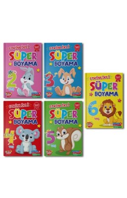 Süper Boyama 10 set+1 Set (55 Kitap) - Boyama Zamanı