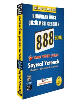 Tasarı DGS ALES Video Çözümlü 888 Sayısal Soru Bankası - 1