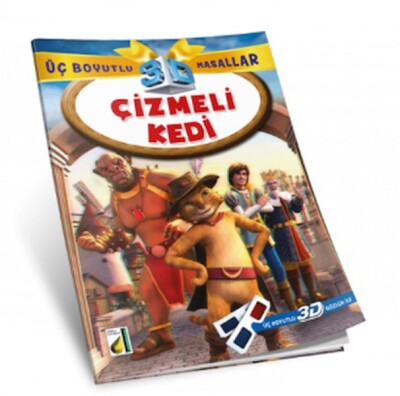 Üç Boyutlu Masallar - Çizmeli Kedi (3D Gözlük ile) - Damla Yayınevi