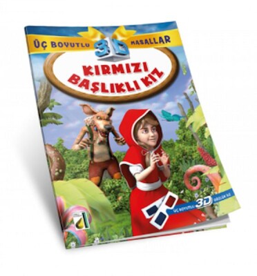 Üç Boyutlu Masallar - Kırmızı başlık Kız (3D Gözlük ile) - Damla Yayınevi