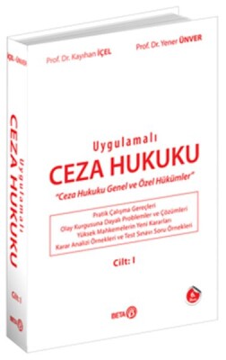 Uygulamalı Ceza Hukuku Cilt 1 - Beta Basım Yayım