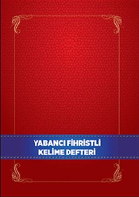 Yabancı Dil Fihristli Kelime Defteri - 1