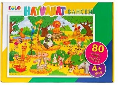 Yer Puzzle-80 Parça Puzzle - Hayvanat Bahçesi - 1