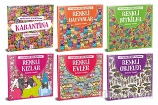 Yetişkinler İçin Boyama Seti (6 Kitap Takım) - Dokuz Yayınları