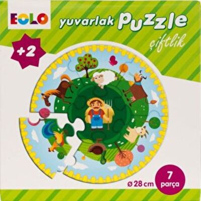 Yuvarlak Puzzle-Çiftlik - 1