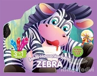 Zebra - Şekilli Hayvanlar Serisi - Parıltı Yayınları